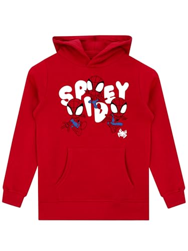 Marvel Spidey Und Seine Super-Freunde Kapuzenpullover Für Jungen | Spiderman Kleidung Jungen | Baumwolle Hoodie Jungen | Rot 116 von Marvel