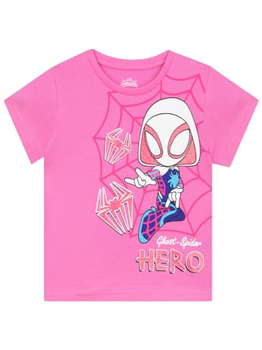 Marvel Spidey Und Seine Super-Freunde T-Shirt | Spiderman Kleidung Fur Madchen | Shirt Mädchen | Rosa 104 von Marvel