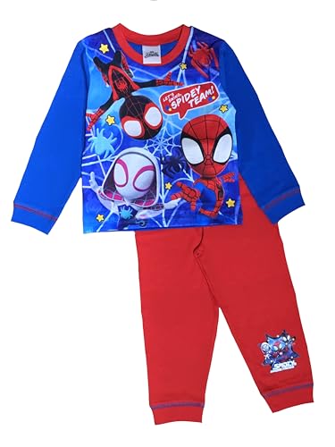 Marvel Spidey & Friends Jungen Schlafanzug Spiderman Team Charakter Nachtwäsche, Spidey Team, 2-3 Years von Marvel