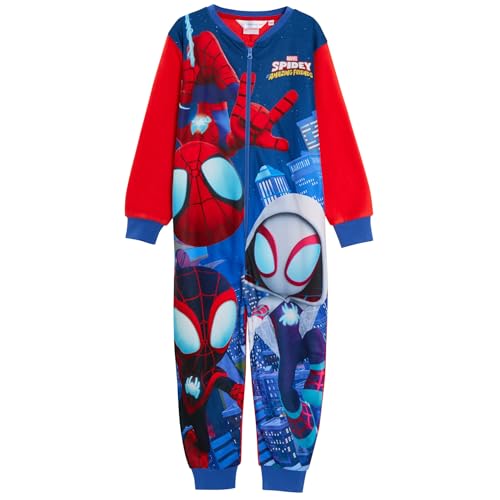 Marvel Spidey und Seine erstaunlichen Freunde Onesie Fleece All In One Kids Pyjamas Loungewear mit Reißverschluss von Marvel