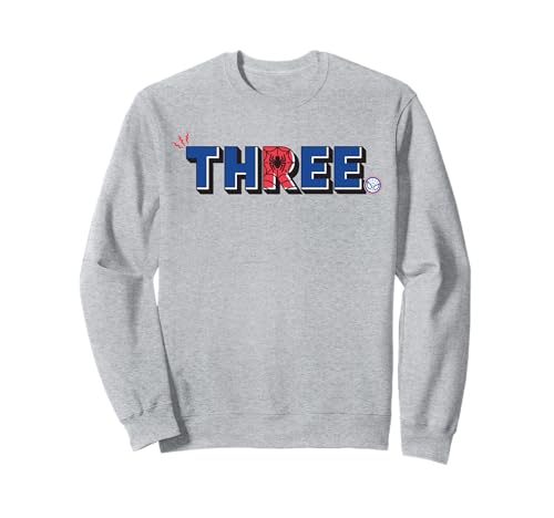 Marvel Super Heroes Spider-Man Numbers 3 Three 3rd Birthday Sweatshirt Marvel Super Heroes Spider-Man Numbers 3 Three 3rd Birthday Sweatshirt von Marvel