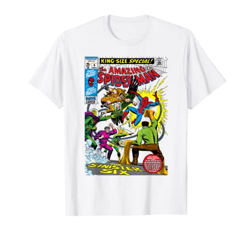 Marvel The Amazing Spider-Man Retro Comic Cover White T-Shirt von Marvel