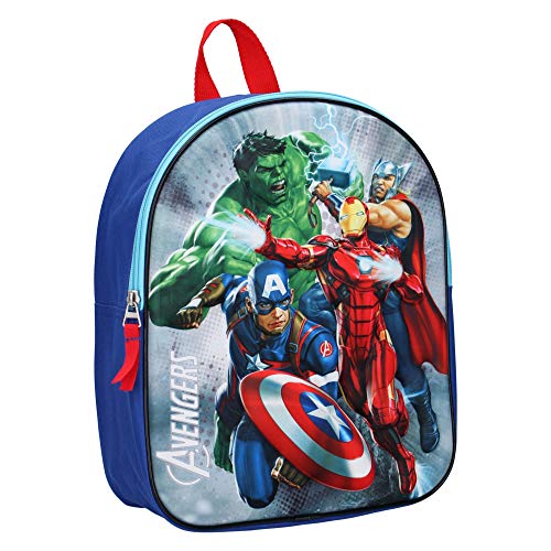 Marvel The Avengers Kinderrucksack 3D - Hulk, Thor, Iron Man und Captain America - Blau von Marvel