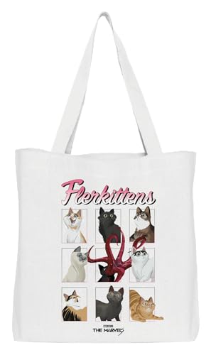 Marvel The Flerkittens BWMAVLSBB014 TOTE Unisex, Weiß, Größe 38cmx42cm, weiß, 38 X 42 CM, Utility von Marvel