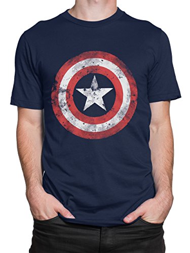 Marvel Herren Captain America T-Shirt Mehrfarbig Large von Marvel