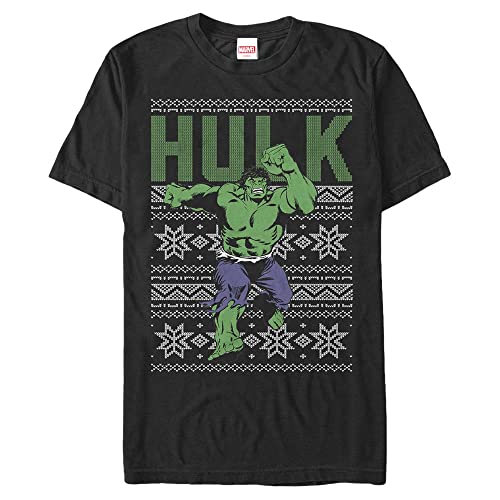 Marvel Unisex Avengers Classic Hulk Ugly Top Organic Short Sleeve T-shirt, Schwarz, S von Marvel