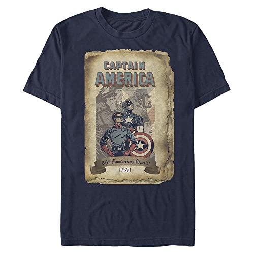 Marvel Unisex Avengers Classic Old Western Organic Short Sleeve T-shirt, Marineblau, L von Marvel