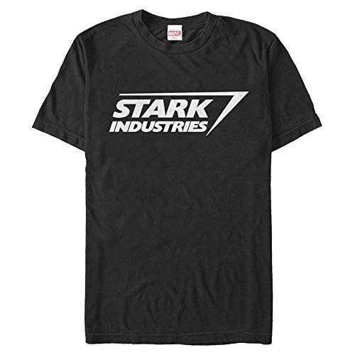 Marvel Unisex Avengers Classic Stark Logo Organic Short Sleeve T-shirt, Schwarz, S von Marvel