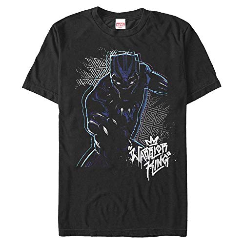 Marvel Unisex Black Panther-Warrior Prince Organic Short Sleeve T-Shirt, L von Marvel