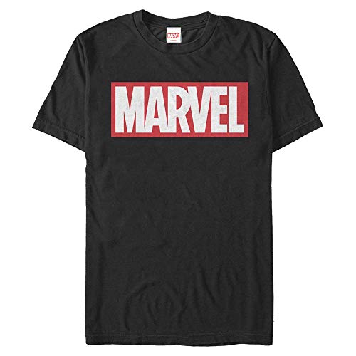 Marvel Unisex Classic Marvel Brick Organic Short Sleeve T-shirt, Schwarz, M von Marvel