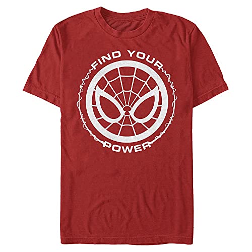 Marvel Unisex Classic-Spider Power Organic Short Sleeve T-Shirt, Red, XL von Marvel
