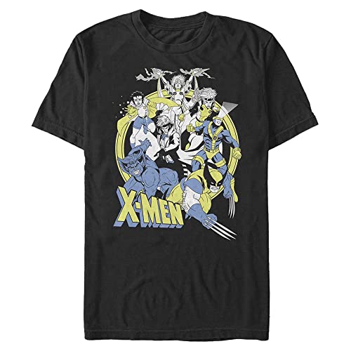 Marvel Unisex Classic Vintage Xmen Organic Short Sleeve T-shirt, Schwarz, XL von Marvel