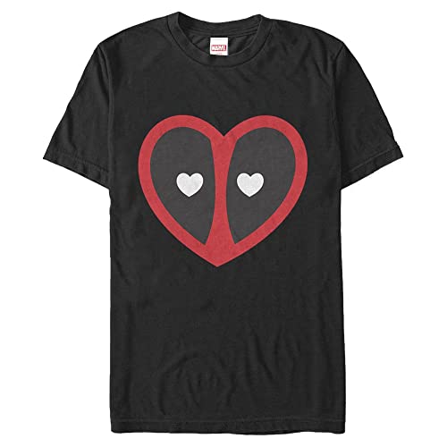 Marvel Unisex Deadpool Deadpool Heart Logo Organic Short Sleeve T-shirt, Schwarz, XL von Marvel