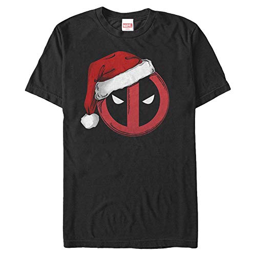 Marvel Unisex Deadpool Deadpool Santa Hat Organic Short Sleeve T-shirt, Schwarz, S von Marvel