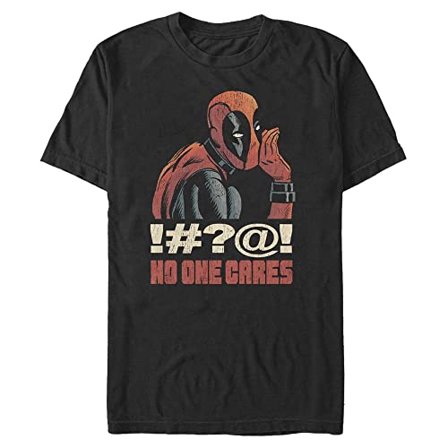 Marvel Unisex Deadpool No One Cares Organic Short Sleeve T-shirt, Schwarz, L von Marvel