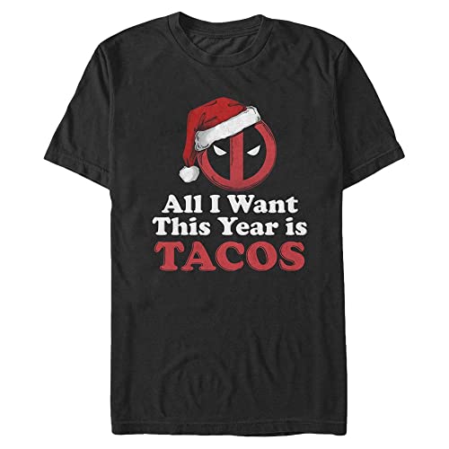 Marvel Unisex Deadpool-Pool for Tacos Organic Short Sleeve T-Shirt, Black, XXL von Marvel