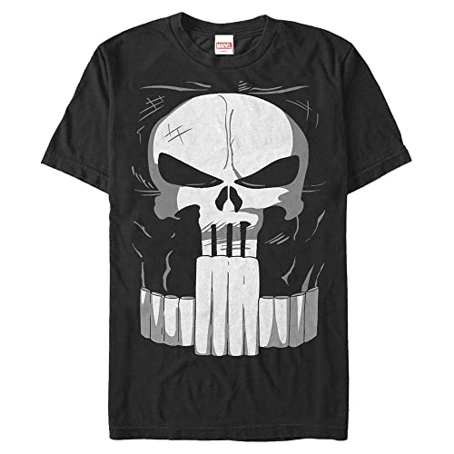 Marvel Unisex Defenders-Punisher Costume Organic Short Sleeve T-Shirt, Black, L von Marvel