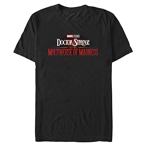 Marvel Unisex Doctor Strange in The Multiverse Of Madness Doctor Strange Rendered Logo Organic Short Sleeve T-shirt, Schwarz, XL von Marvel
