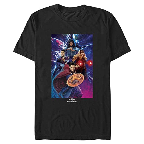 Marvel Unisex Doctor The Multiverse of Madness-Dr Strange Group Shot Organic Short Sleeve T-Shirt, Black, XL von Marvel