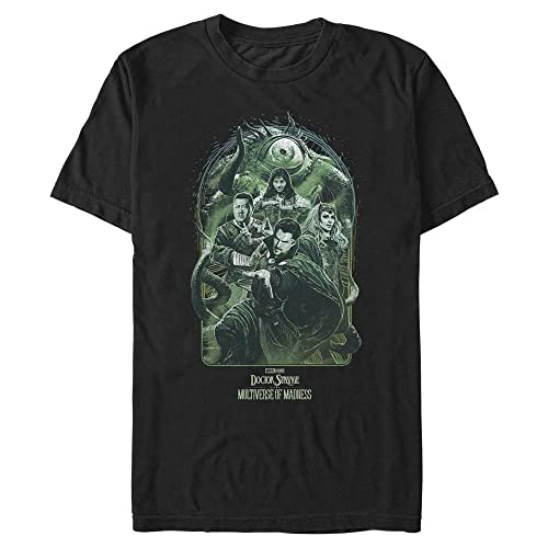 Marvel Unisex Doctor The Multiverse of Madness-Strange Group Organic Short Sleeve T-Shirt, Black, L von Marvel