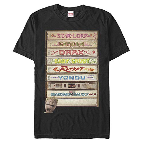 Marvel Unisex Gotg 2 We Is Groots Organic Short Sleeve T-shirt, Schwarz, L von Marvel