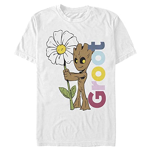 Marvel Unisex Gotg Classic Groot Oversize Organic Short Sleeve T-shirt, Weiß, L von Marvel