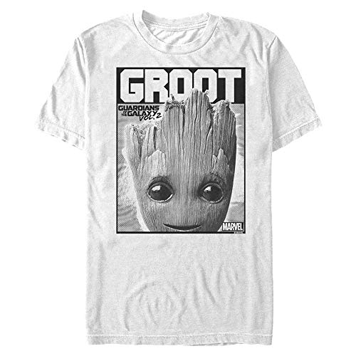 Marvel Unisex Groot Bolden Organic Short Sleeve T-Shirt, White, XL von Marvel