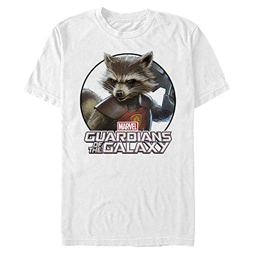 Marvel Unisex Guardians Of The Galaxy Dangerous Animal Organic Short Sleeve T-shirt, Weiß, M von Marvel