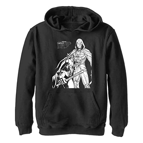 Marvel Unisex Kinder Mk Line Art Duo Hoodie, Schwarz, M von Marvel