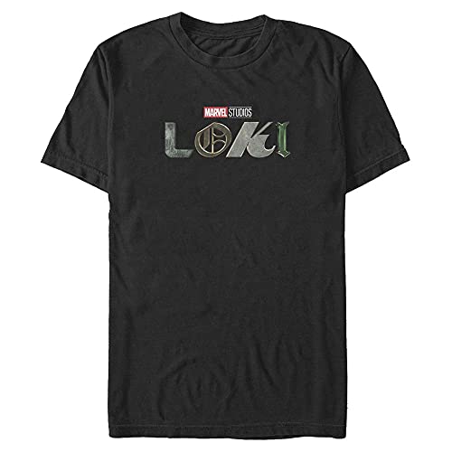 Marvel Unisex Loki Loki Logo Organic Short Sleeve T-shirt, Schwarz, XXL von Marvel