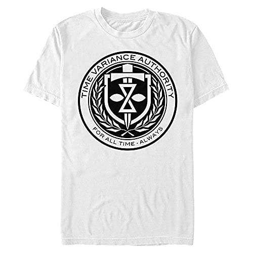 Marvel Unisex Loki Tva Front Chest Organic Short Sleeve T-shirt, Weiß, L von Marvel