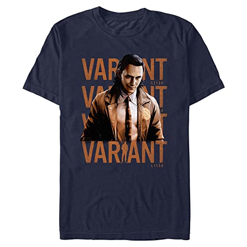 Marvel Unisex Loki Variant Poster Organic Short Sleeve T-shirt, Navy Blue, M von Marvel