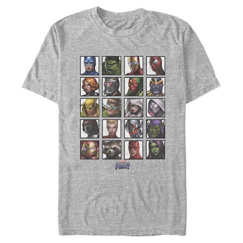 Marvel Unisex Other-All Characters Organic Short Sleeve T-Shirt, Melange Grey, XL von Marvel