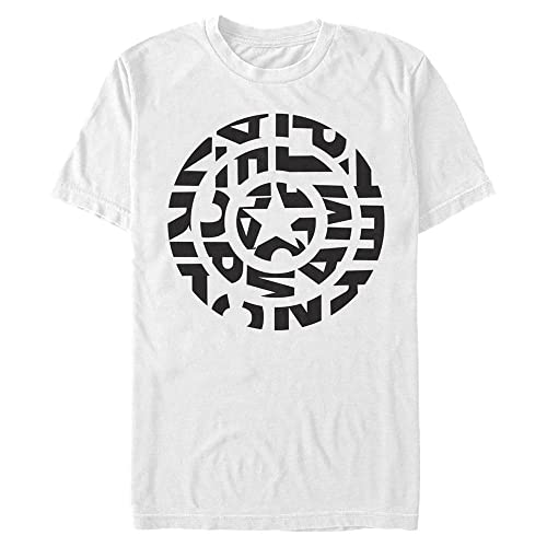Marvel Unisex Other Open Shield Logo Organic Short Sleeve T-shirt, Weiß, L von Marvel