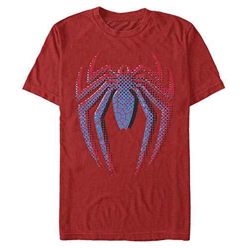 Marvel Unisex Spider-man Classic Layered Spiderman Logo Organic Short Sleeve T-shirt, Rot, XXL von Marvel