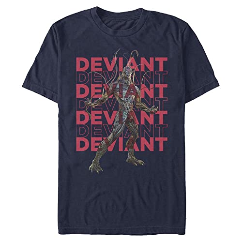 Marvel Unisex The Eternals Deviant Repeating Organic Short Sleeve T-shirt, Navy Blau, L von Marvel