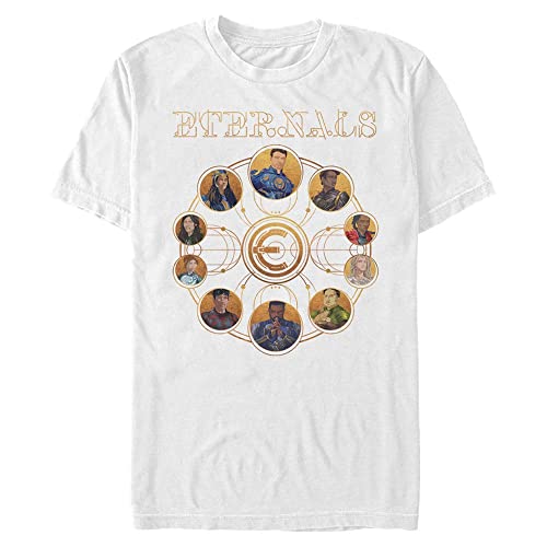 Marvel Unisex The Eternals Eternals Circular Gold Organic Short Sleeve T-shirt, Weiß, XL Marvel Unisex The Eternals Eternals Circular Gold Organic Short Sleeve T-shirt, Weiß, XL von Marvel