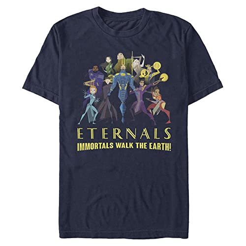 Marvel Unisex The Eternals Group Shot Organic Short Sleeve T-shirt, Marineblau, XXL von Marvel
