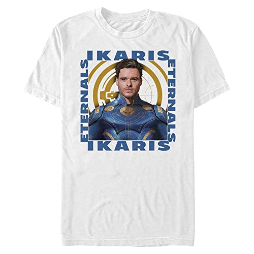 Marvel Unisex The Eternals Ikaris Hero Box Organic Short Sleeve T-shirt, Weiß, XL von Marvel