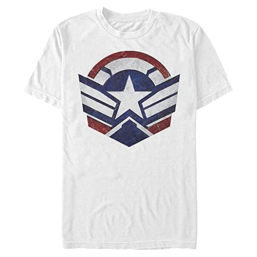 Marvel Unisex The Falcon And The Winter Soldier Wings Organic Short Sleeve T-shirt, Weiß, L von Marvel