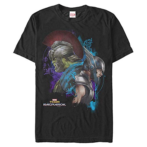 Marvel Unisex Thor Ragnarok-Warriors Organic Short Sleeve T-Shirt, Black, L von Marvel