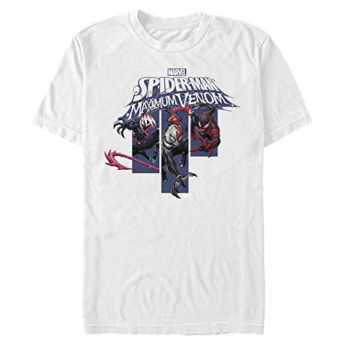Marvel Unisex Venom Banners Organic Short Sleeve T-Shirt, White, S von Marvel