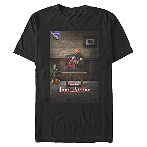 Marvel Unisex WandaVision-WV Poster 90s Organic Short Sleeve T-Shirt, Black, M von Marvel