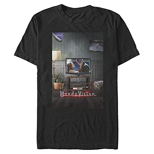 Marvel Unisex Wandavision Wv Poster 00s Organic Short Sleeve T-shirt, Schwarz, XL von Marvel