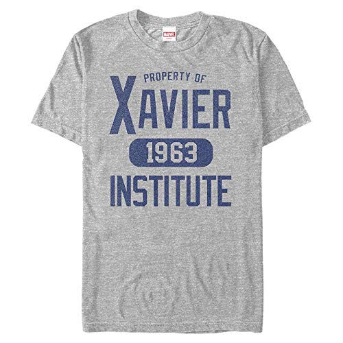 Marvel Unisex X-Men-Varsity Organic Short Sleeve T-Shirt, Melange Grey, XXL von Marvel