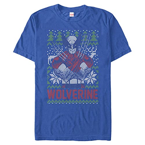 Marvel Unisex X-men Logan Sweater Organic Short Sleeve T-shirt, Bright Blue, XXL von Marvel