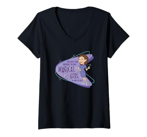 Damen Marvel WandaVision Agatha All Along Magical Girl Song T-Shirt mit V-Ausschnitt von Marvel