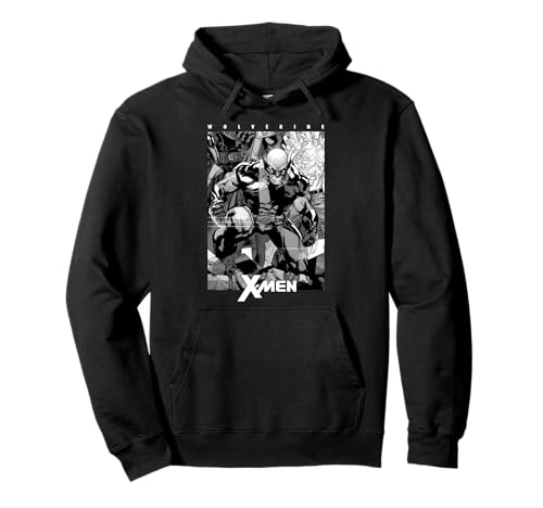Marvel Wolverine First X-Men B&W Pullover Hoodie von Marvel
