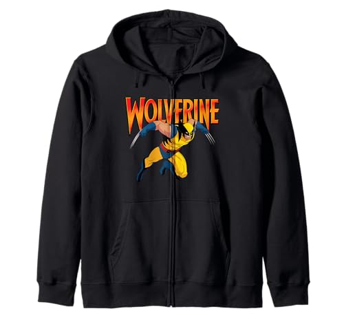 Marvel X-Men ’97 Animated Series Wolverine and Logo 2-Sided Kapuzenjacke von Marvel