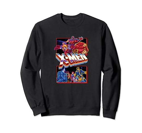 Marvel X-Men Classic Retro Video Game Logo Panels Sweatshirt von Marvel